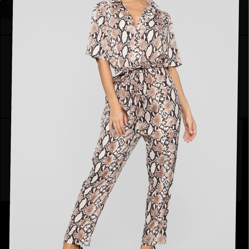 Cold Blooded Cutie Snake Skin Jumpsuit